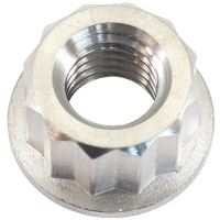 M8x1.25mm TITANIUM NUT 12 POINT SINGLE M8 x 1.25
