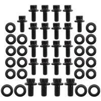 SMALL BLOCK FORD OIL PAN BOLT KIT 12 POINT BLACK CLEVELAND