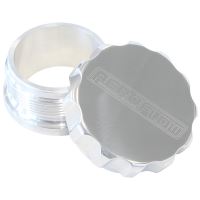 1" ALUM WELD BUNG AND CAP POLISHED ALLOY FINISH
