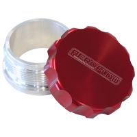 1" ALUM WELD BUNG AND CAP RAW WELD ON / RED CAP