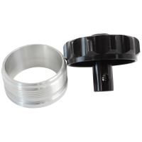 2" ALUM WELD BUNG AND CAP BLACK WITH ROLL OVER VALVE