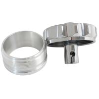 2" ALUM WELD BUNG AND CAP POLISHED WITH ROLL OVER VALVE