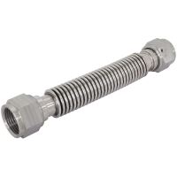 FLEXIBLE TURBO DRAIN HOSE S/S FEMALE 2 x -12AN 200MM LONG