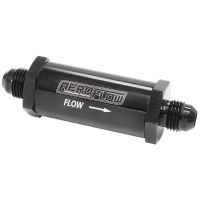 -6AN TURBO INLINE OIL FILTER BLACK 30 MICRON WASHABLE