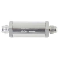 -6AN TURBO INLINE OIL FILTER SILVER 30 MICRON WASHABLE