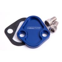 BILLET FUEL PUMP BLOCK OFF    BLUE CHRY  BBF SBF BBC
