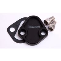BILLET FUEL PUMP BLOCK OFF    BLACK CHRY  BBC SBF BBF