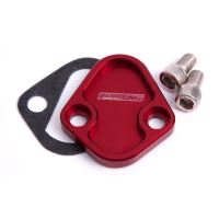 BILLET FUEL PUMP BLOCK OFF    RED CHRY BBC SBF BBF