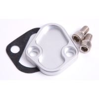 BILLET FUEL PUMP BLOCK OFF    SILVER CHRY BBC SBF BBF