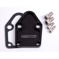 BILLET FUEL PUMP BLOCK OFF    PLATE BLACK SUITS SBC
