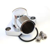 BILLET THERMOSTAT HOUSING     CHROME SWIVEL SBC BBC
