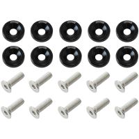 BILLET DRESS UP FENDER BOLT 10 PACK 1/4 UNC UHL 25MM BLACK