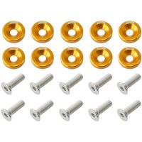 BILLET DRESS UP FENDER BOLT 10PACK M8 x 1.25mm UHL 20MM GOLD