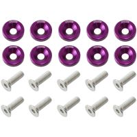 BILLET DRESS UP FENDER BOLT 10PACK M8 x 1.25mm UHL 20MM PURP