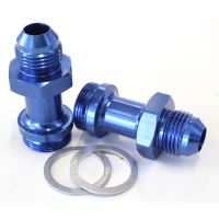 HOLLEY INLET FITTING -8AN BLUE 7/8" X 20 TO -8AN LONG