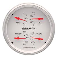 GAUGE, QUAD, 5", 240OE-33OF, ELEC, ARCTIC WHITE
