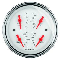 GAUGE, QUAD, 5", 0OE-90OF, ELEC, ARCTIC WHITE
