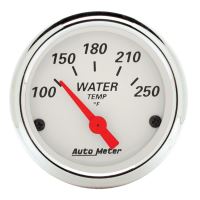 GAUGE, WATER TEMP, 2 1/16", 250ºF, ELEC, ARCTIC WHITE