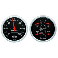 GAUGE KIT, 2 PC., QUAD & SPEEDOMETER, 5", DESIGNER BLACK