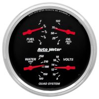 GAUGE, QUAD, 5", 240OE-33OF, ELEC, DESIGNER BLACK