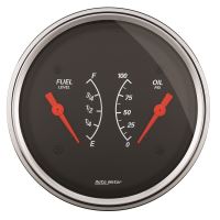 GAUGE, DUAL, FUEL & OILP, 3 3/8", 240OE-33OF & 100PSI, ELEC,