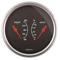 GAUGE, DUAL, WTMP & VOLT, 3 3/8", 250ºF & 18V, ELEC, DESIGNE