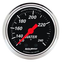 GAUGE, WATER TEMP, 2 1/16", 120-240ºF, MECH, DESIGNER BLACK