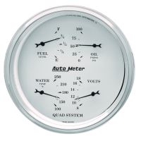 GAUGE, QUAD, 5", 0OE-90OF, ELEC, OLD TYME WHITE