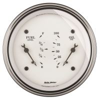 GAUGE, DUAL, FUEL & OILP, 3 3/8", 0OE-90OF & 100PSI, ELEC, O