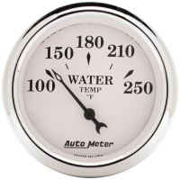 GAUGE, WATER TEMP, 2 1/16", 250ºF, ELEC, OLD TYME WHITE