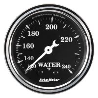 GAUGE, WATER TEMP, 2 1/16", 120-240ºF, MECH, OLD TYME BLACK