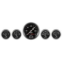 GAUGE KIT, 5 PC., 3 3/8" & 2 1/16", GPS SPEEDOMETER, OLD TYM