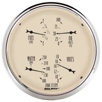 GAUGE, QUAD, 5", 240OE-33OF, ELEC, ANTIQUE BEIGE