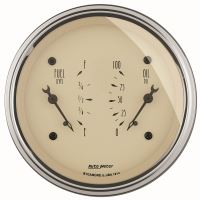 GAUGE, DUAL, FUEL & OILP, 3 3/8", 240OE-33OF & 100PSI, ELEC,