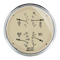 GAUGE, QUAD, 5", 0OE-90OF, ELEC, ANTIQUE BEIGE