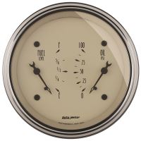GAUGE, DUAL, FUEL & OILP, 3 3/8", 0OE-90OF & 100PSI, ELEC, A