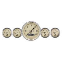 GAUGE KIT, 5 PC., 3 3/8" & 2 1/16", ELEC. SPEEDOMETER, ANTIQ