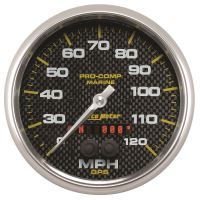 GAUGE, SPEEDOMETER, 5", 120MPH, GPS, MARINE CARBON FIBER