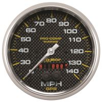 GAUGE, SPEEDOMETER, 5", 140MPH, GPS, MARINE CARBON FIBER
