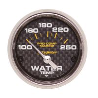 GAUGE, WATER TEMP, 2 1/16", 100-250ºF, ELECTRIC, MARINE CARB