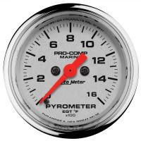 GAUGE, PYROMETER, 2 1/16", 0-1,600ºF, MARINE CHROME