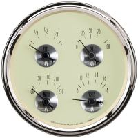 GAUGE, QUAD, 5", 240OE-33OF, ELEC, PRESTIGE ANTQ. IVORY