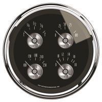GAUGE, QUAD, 5", 240OE-33OF, ELEC, PRESTIGE BLK. DIAMOND