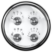 GAUGE, QUAD, 5", 240OE-33OF, ELEC, PRESTIGE PEARL
