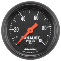 GAUGE, EXHAUST PRESS, 2 1/16", 100PSI, MECHANICAL, Z-SERIES