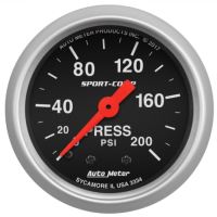 GAUGE, PRESSURE, 2 1/16", 200PSI, MECHANICAL, SPORT-COMP