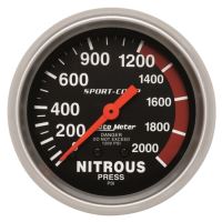 GAUGE, NITROUS PRESSURE, 2 5/8", 2000PSI, MECHANICAL, SPORT-