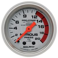 GAUGE, NITROUS PRESSURE, 2 1/16", 2000PSI, MECHANICAL, ULTRA