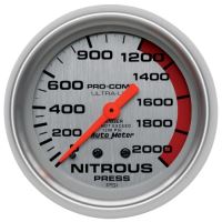 GAUGE, NITROUS PRESSURE, 2 5/8", 2000PSI, MECHANICAL, ULTRA-
