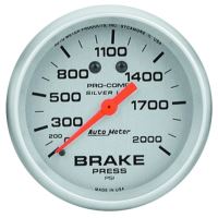 GAUGE, BRAKE PRESS, 2 5/8", 2000PSI, LIQUID FILLED MECH, ULT